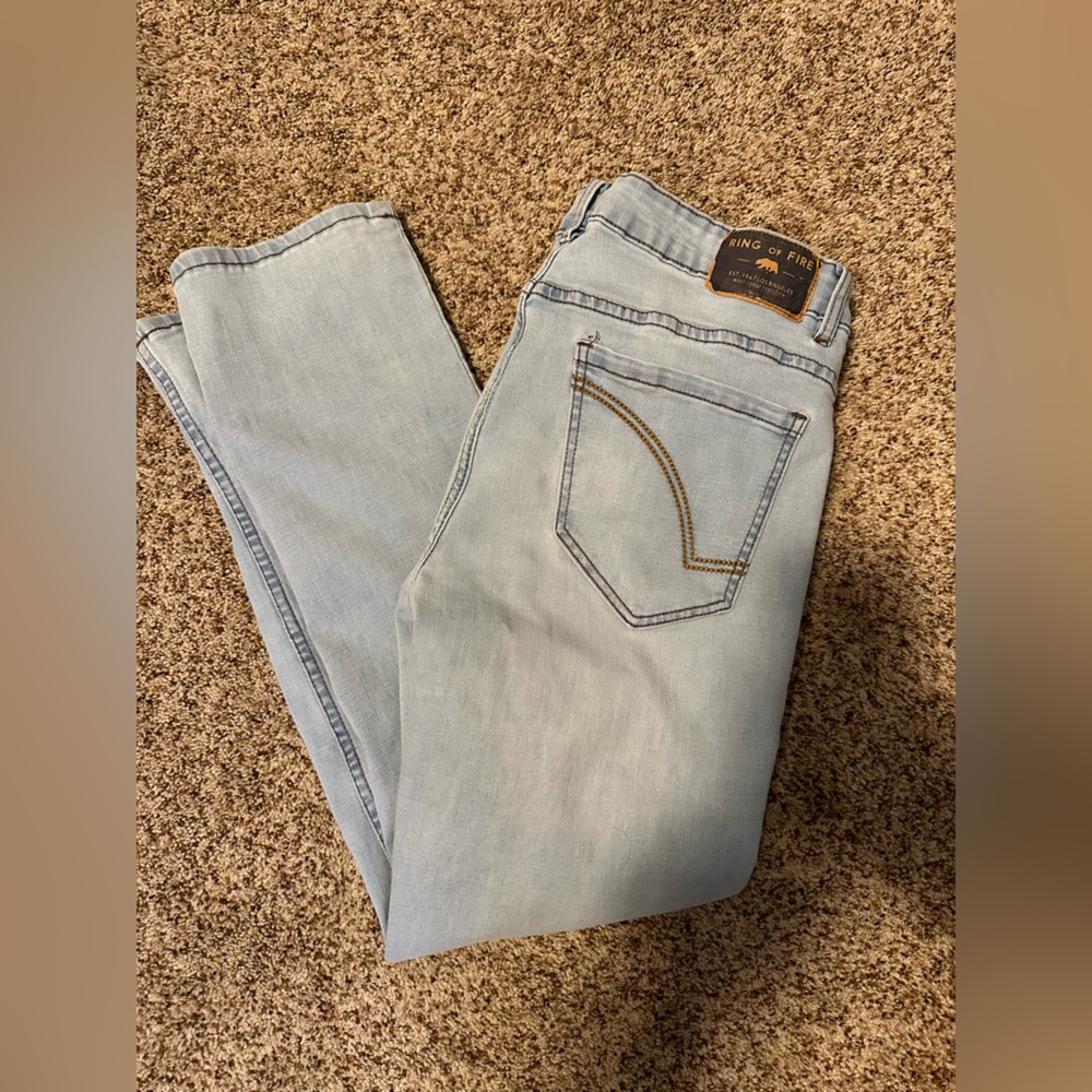 Ring of fire light wash men’s slim fit jeans